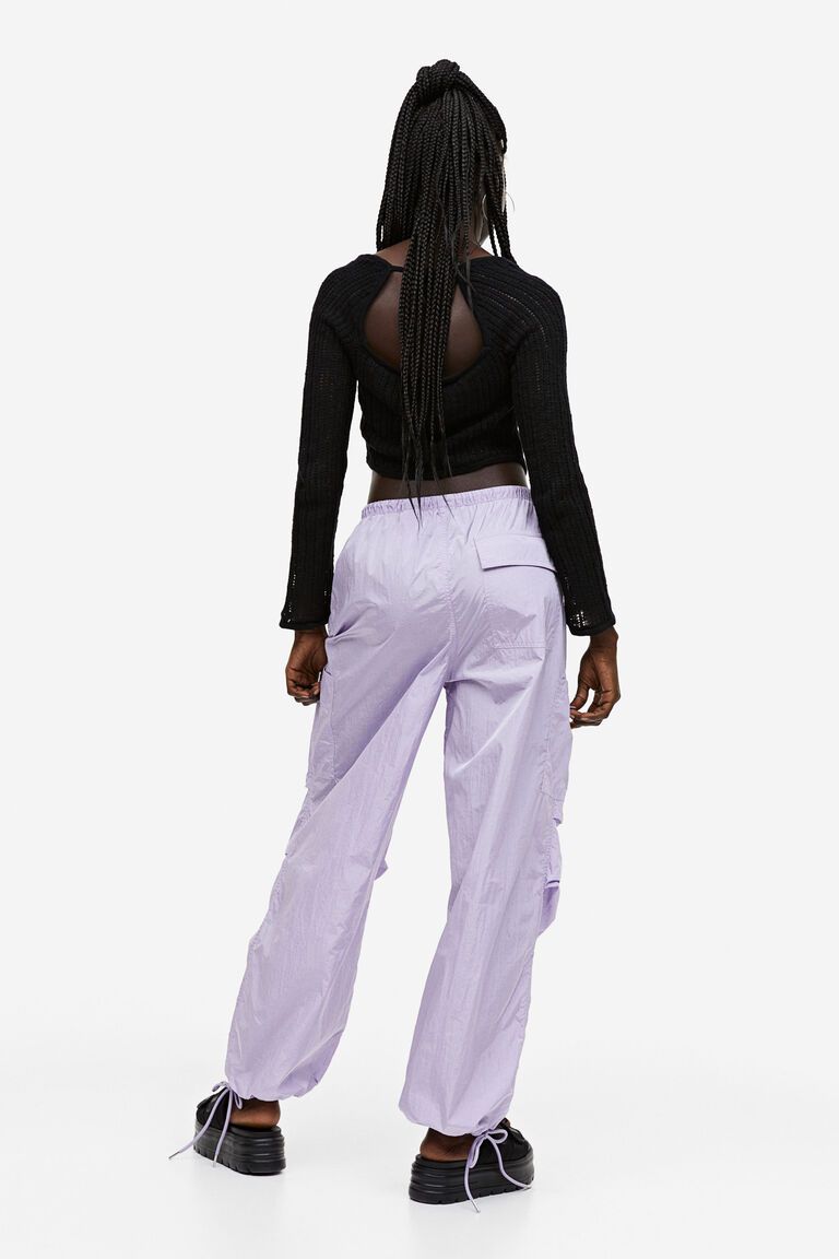 Nylon parachute trousers