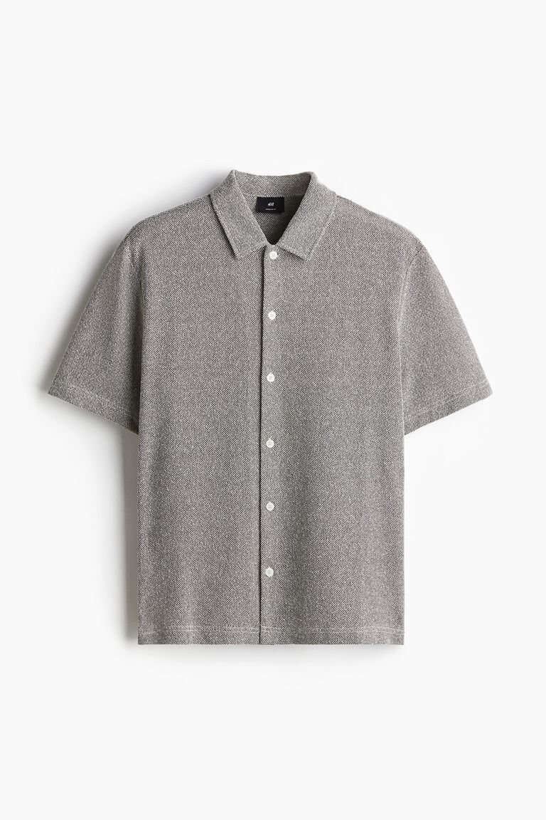 Regular Fit Short-sleeved piqué shirt
