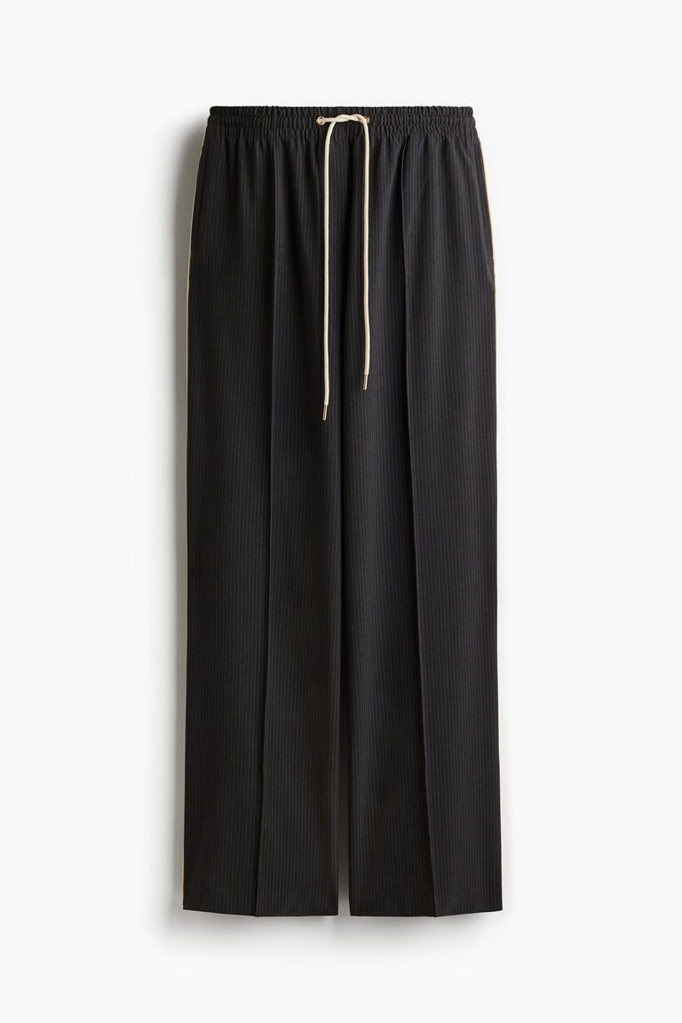 Wide twill trousers