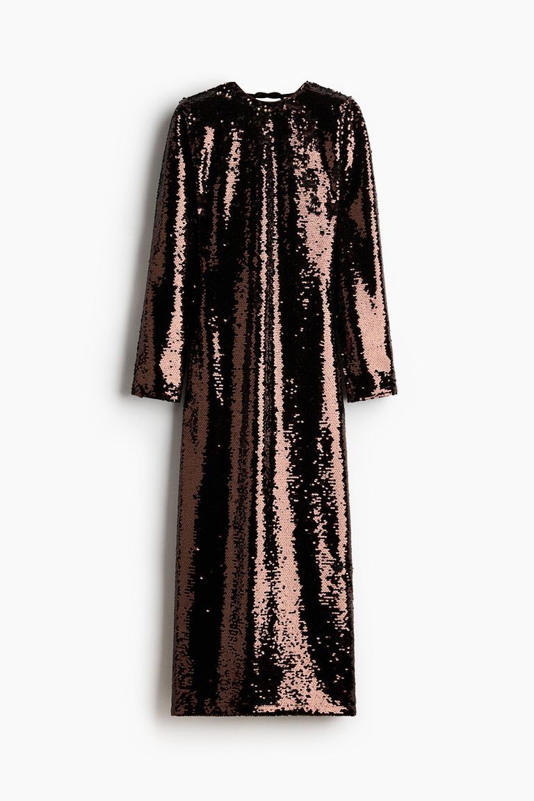 Sequined open-back dress