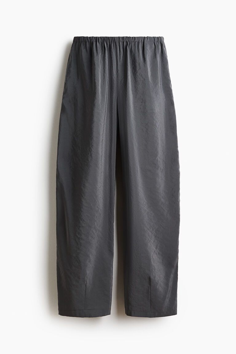 Modal-blend barrel trousers