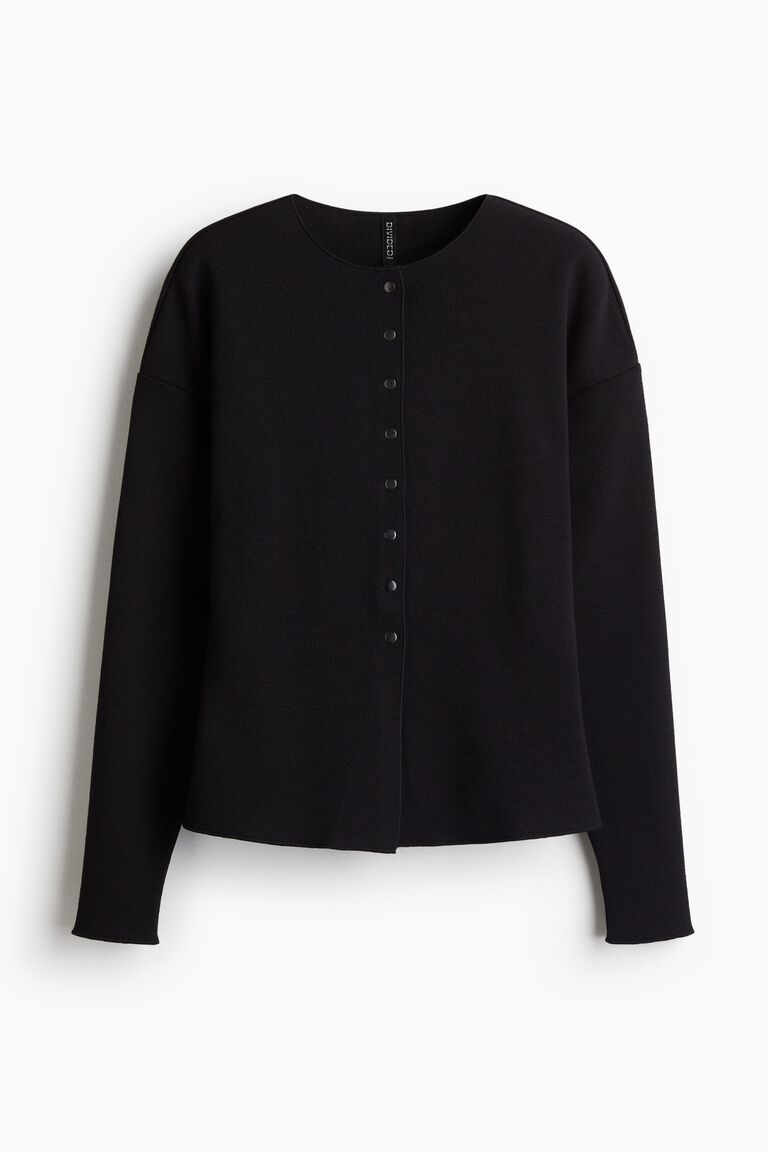 Textured-knit cardigan