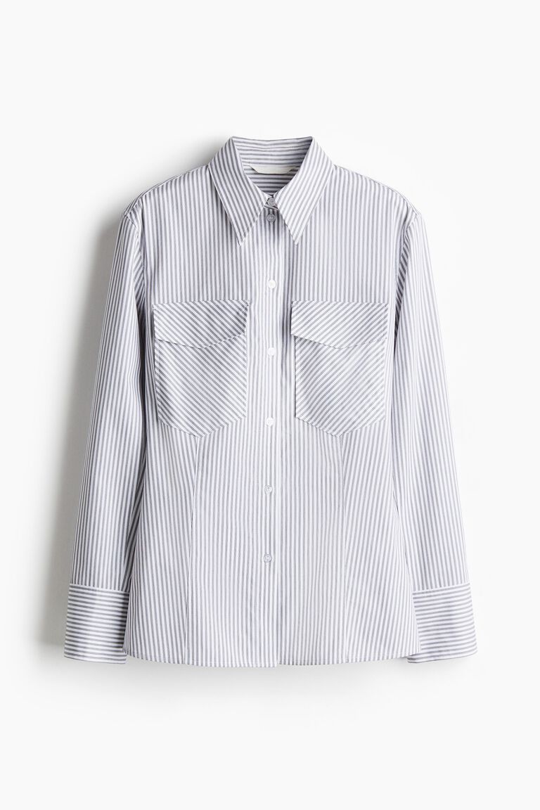 Fitted poplin shirt