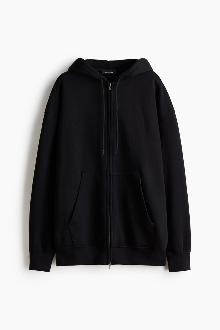 Oversized zip-through hoodie