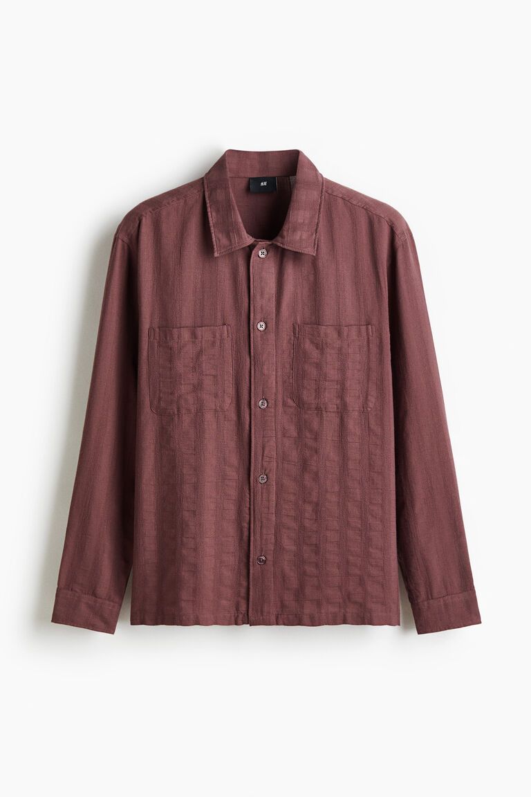 Regular Fit Textured cotton shirt