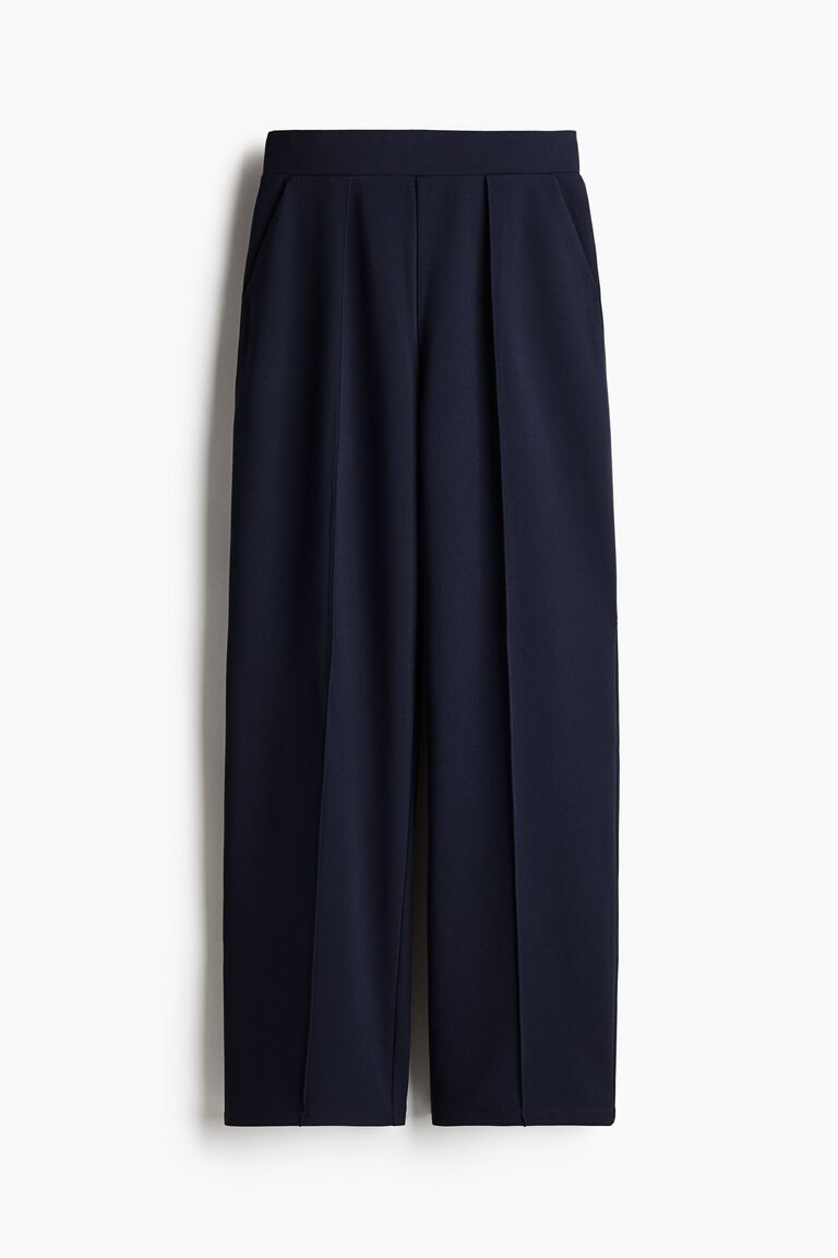 High-waisted tailored trousers