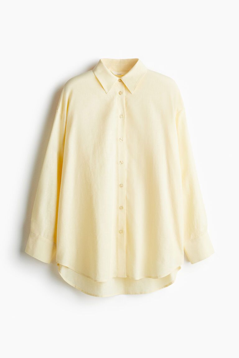 Linen-blend shirt