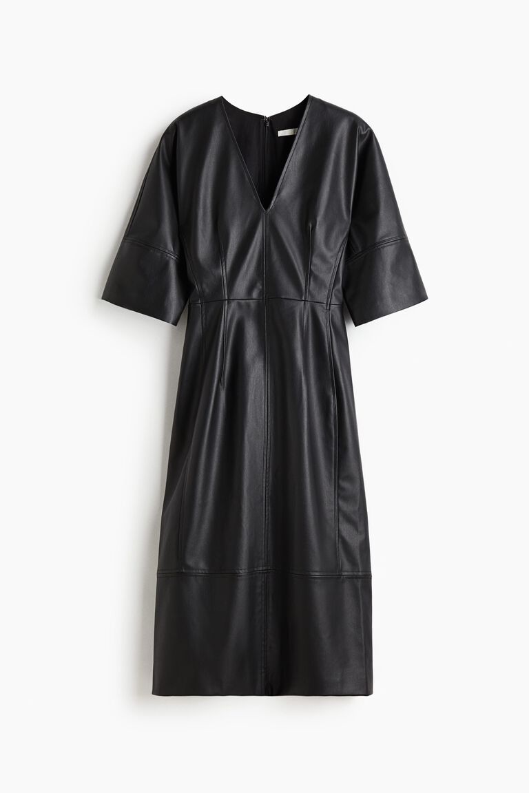 Coated midi dress