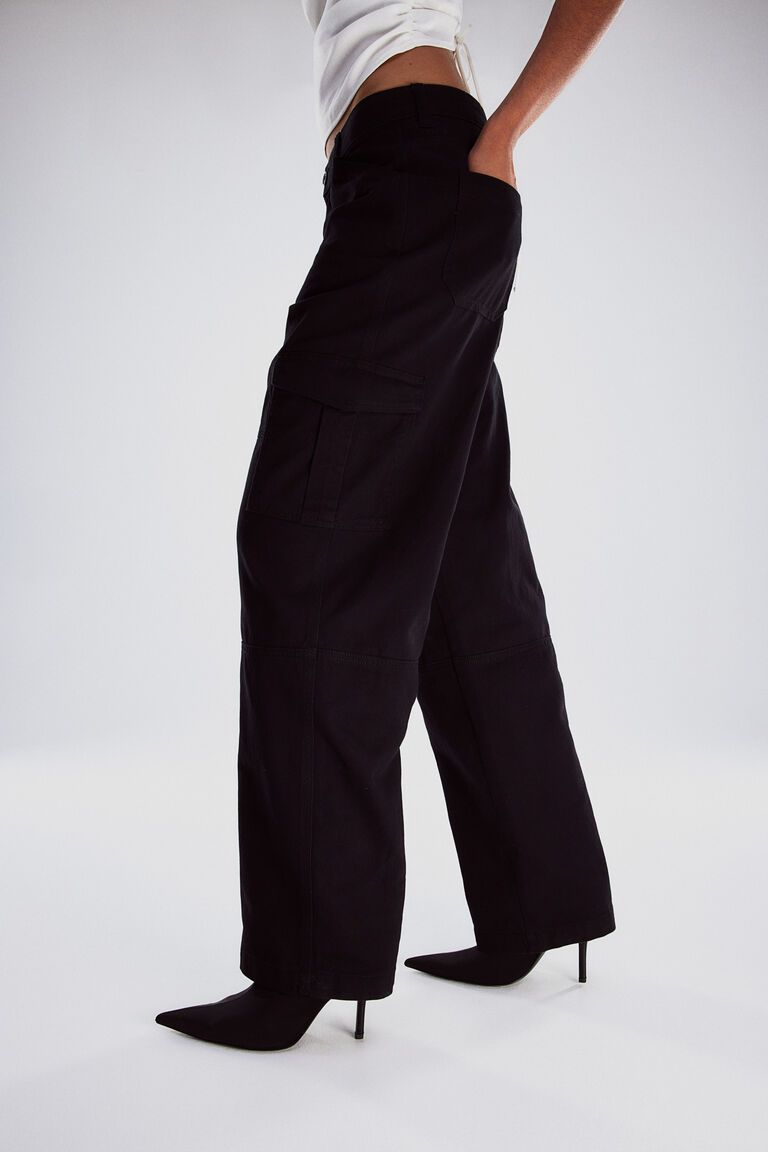 Twill cargo trousers