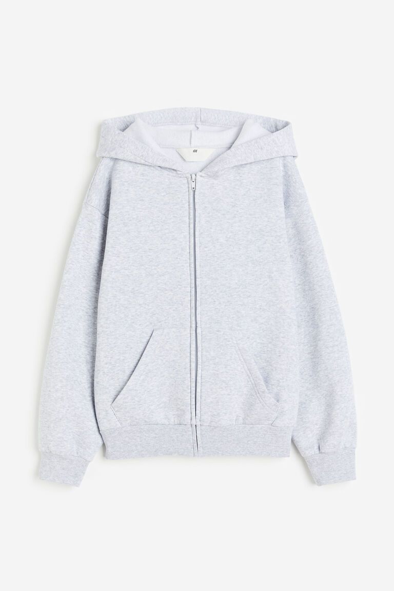Oversized zip-through hoodie