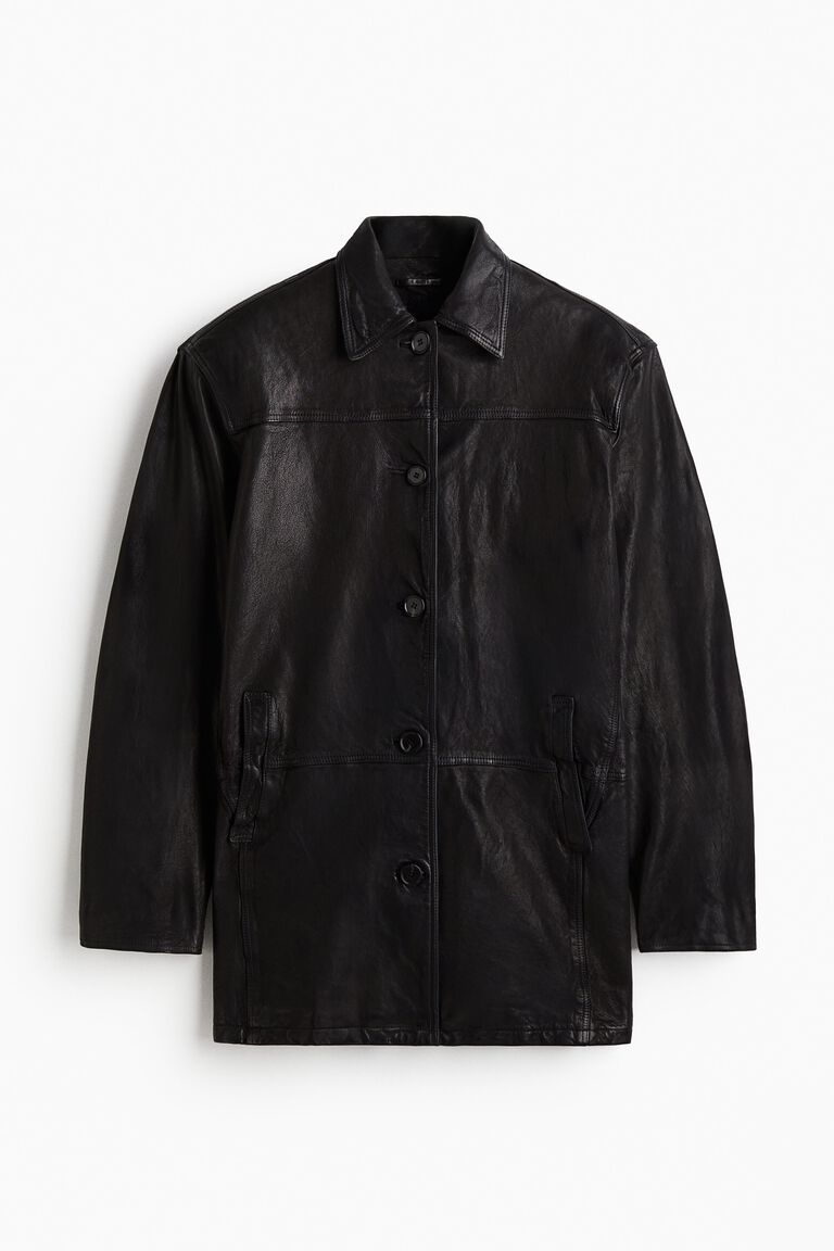 Leather coat