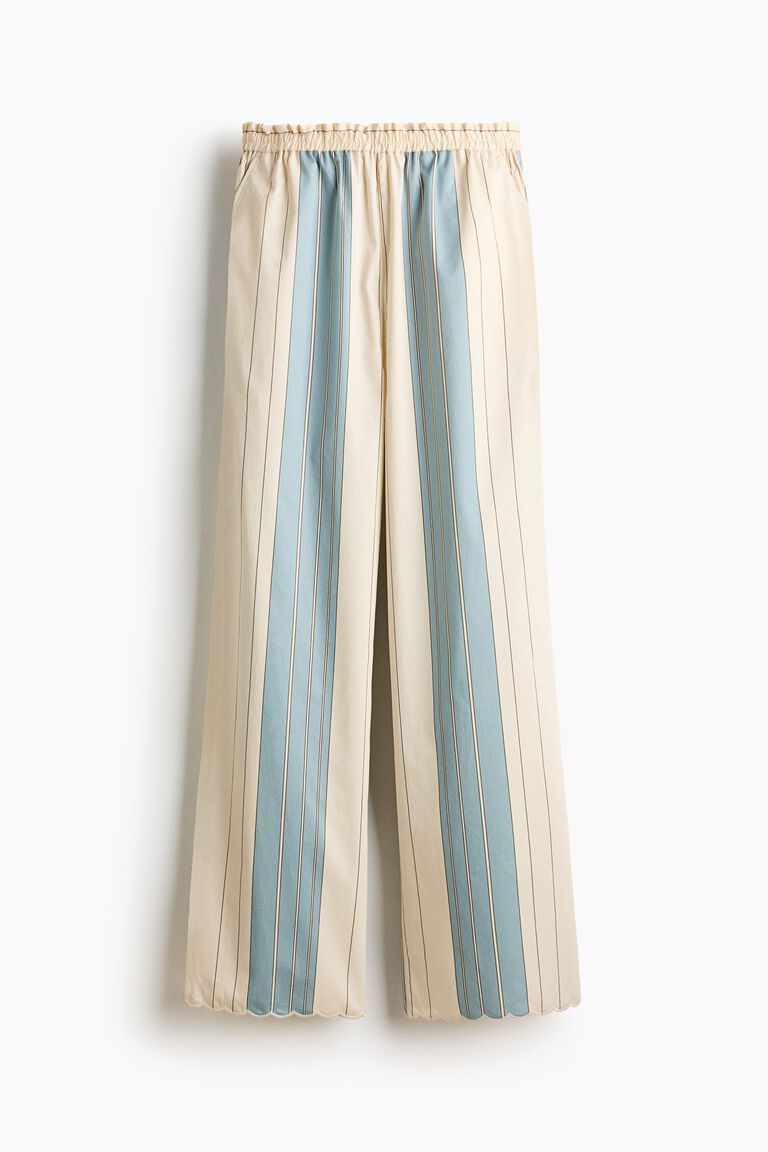 Loose-fit poplin trousers
