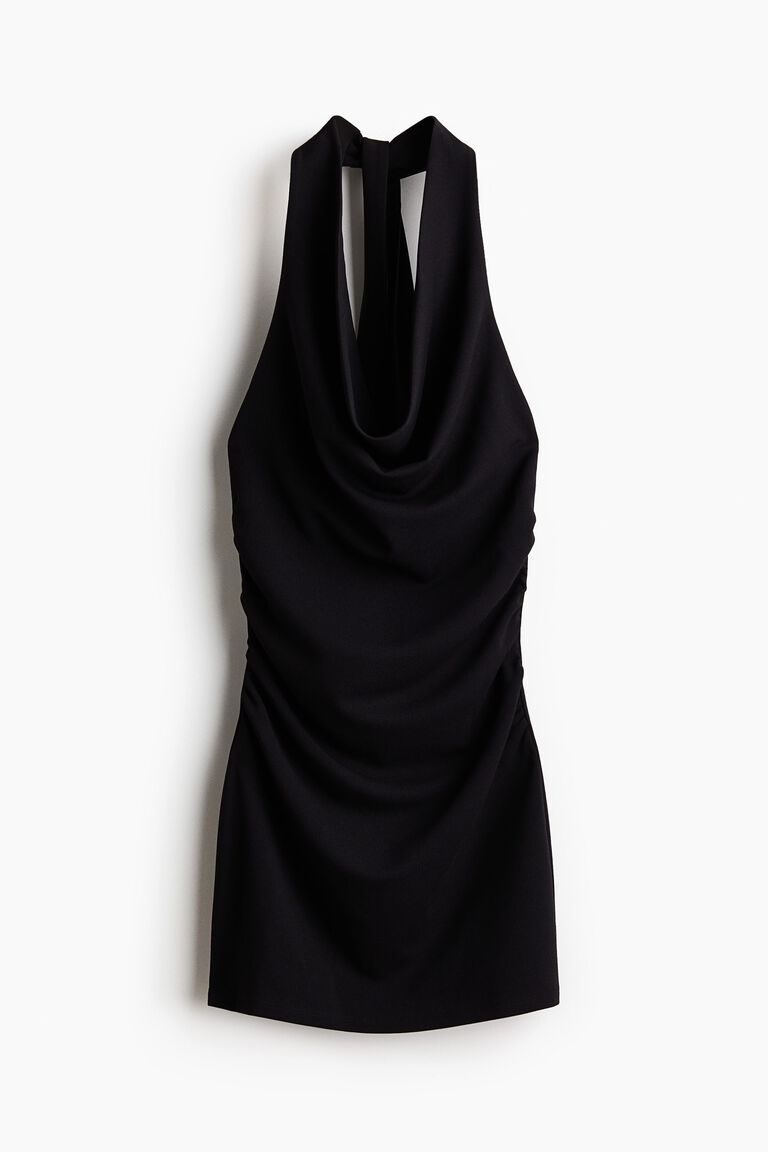 Draped halterneck dress
