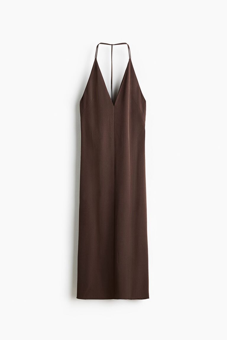 Crêpe halterneck dress