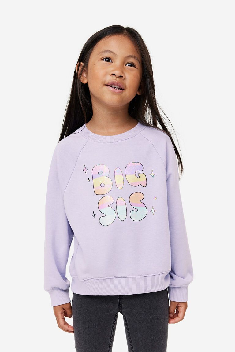 Printed sibling sweatshirt