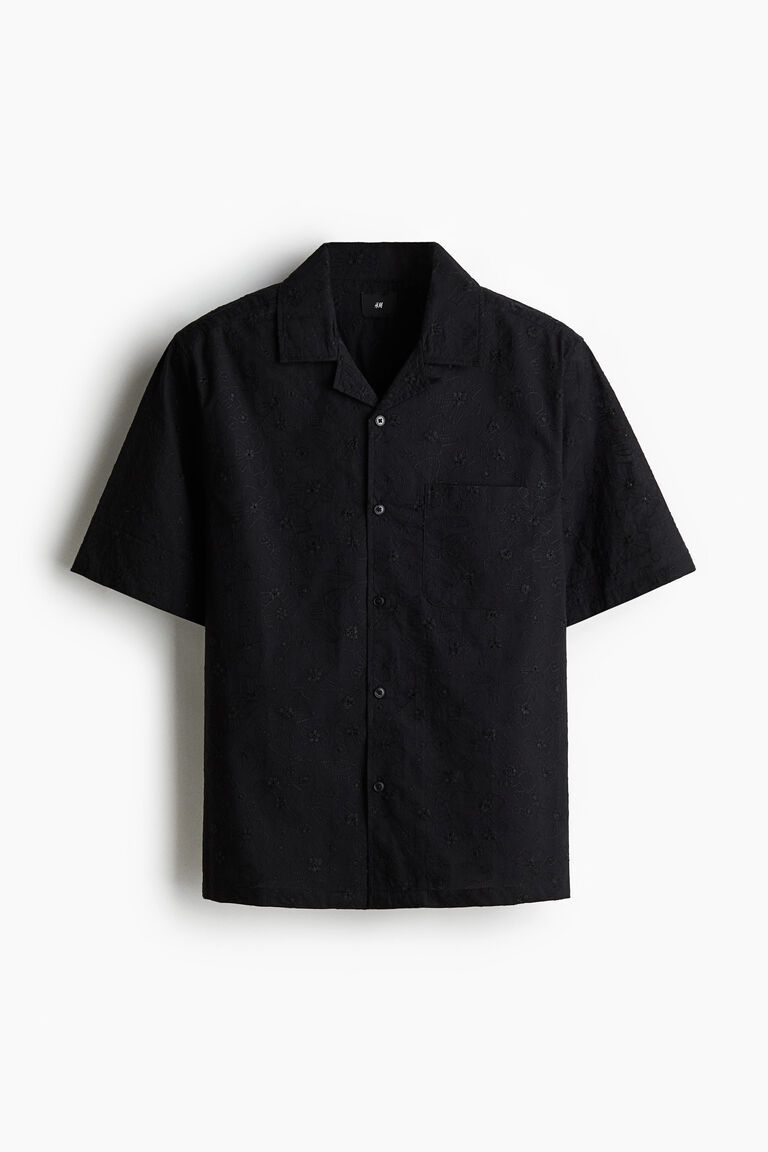 Regular Fit Embroidered resort shirt
