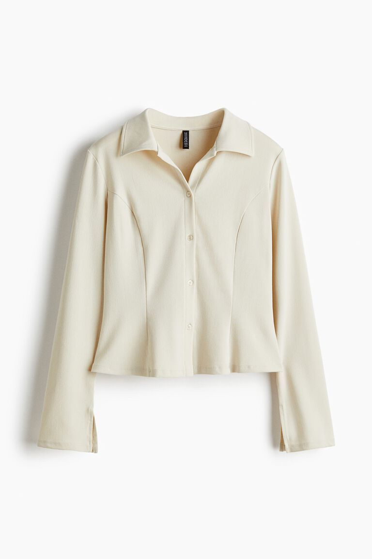 Peplum jersey shirt