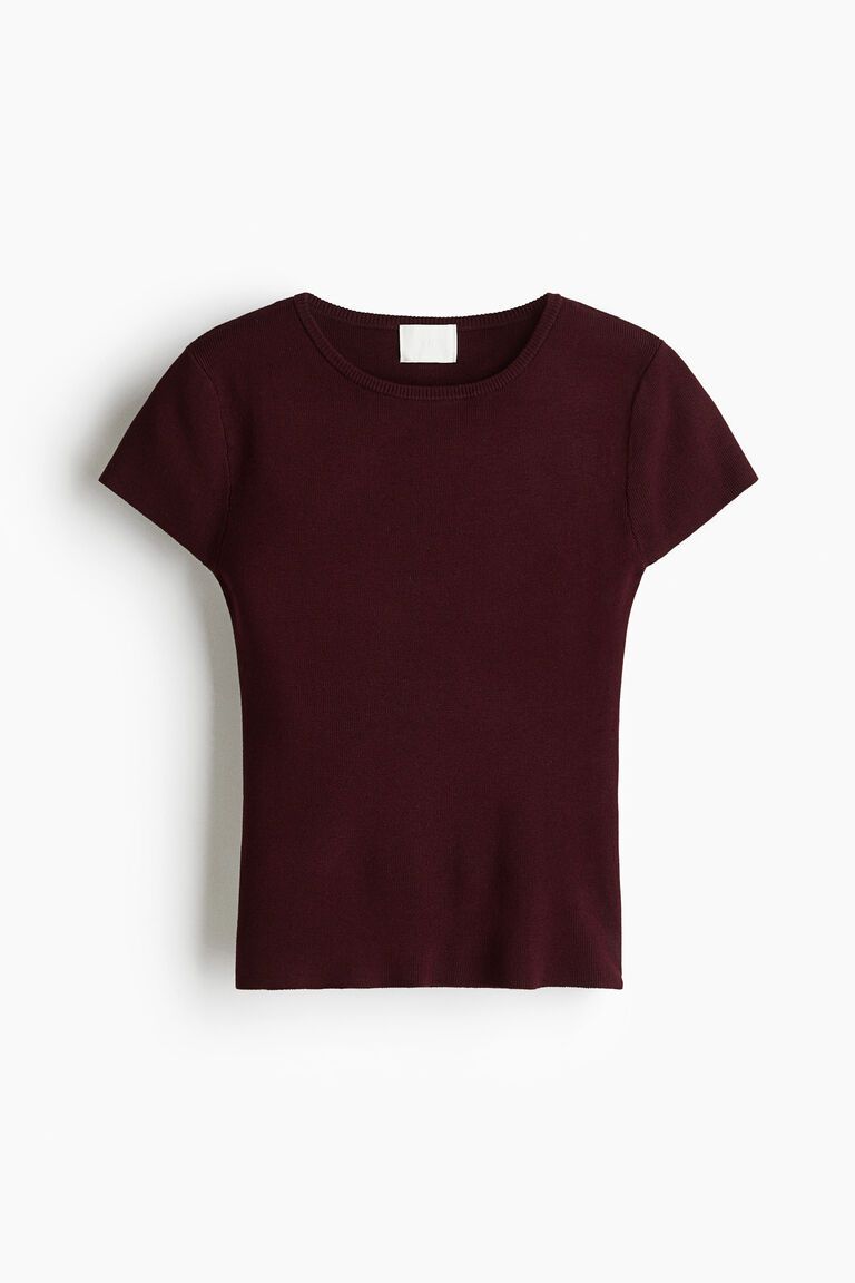 Fine-knit T-shirt