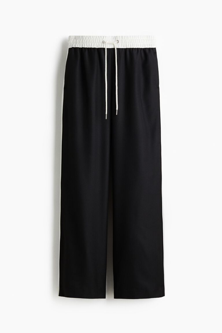 Wide drawstring trousers