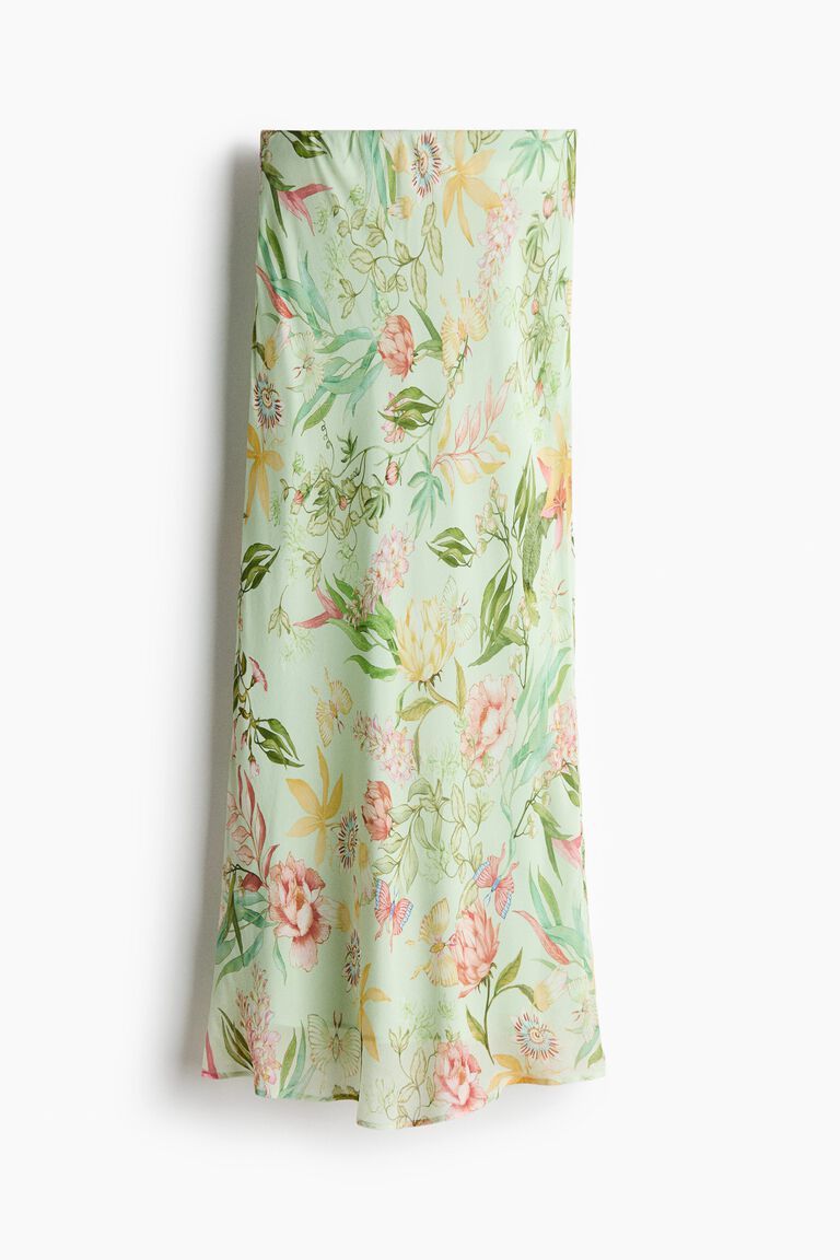 Printed viscose skirt