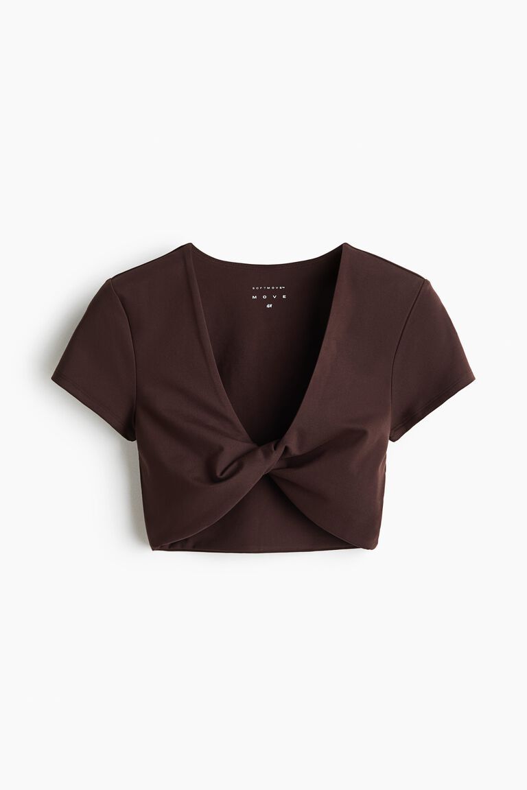Twist-detail sports top with SoftMove™