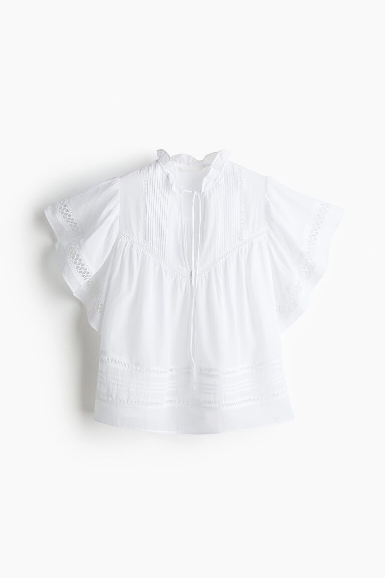 Tie-neck blouse