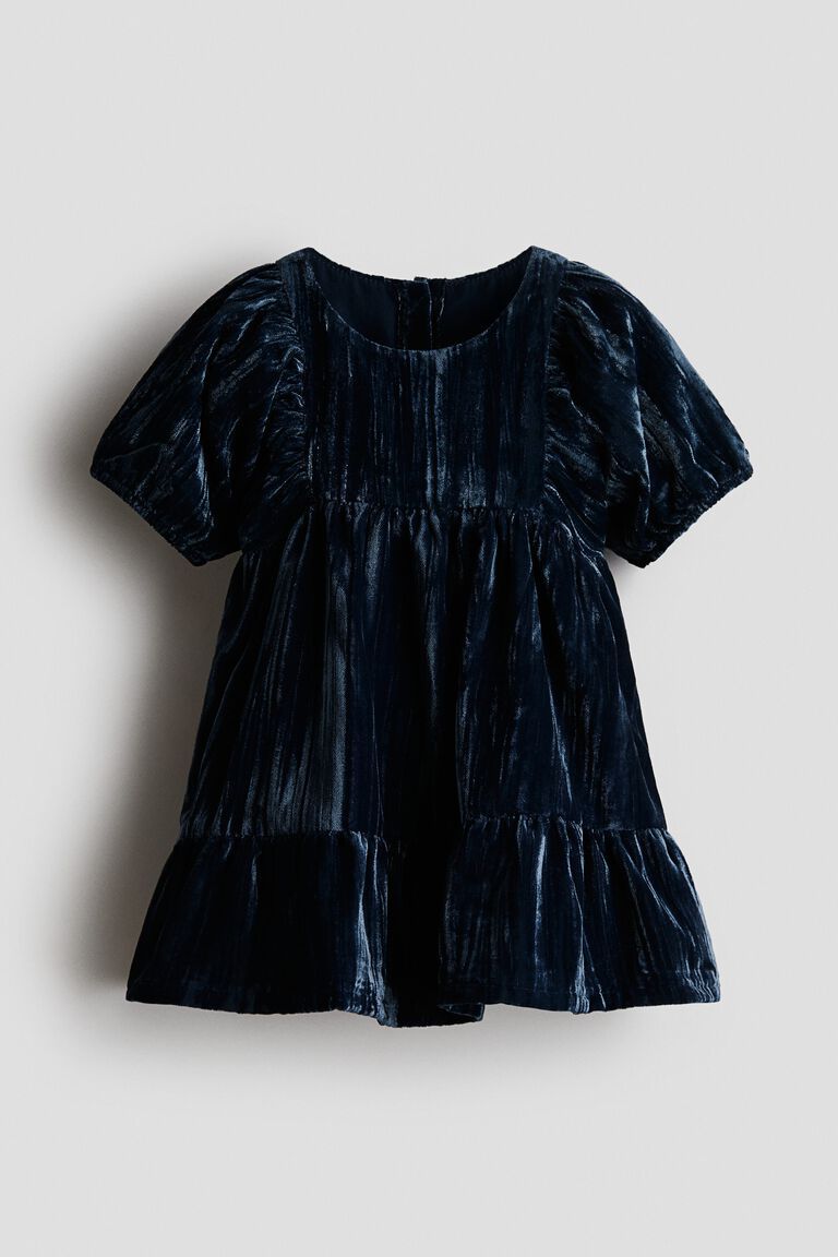 Crushed-velvet dress