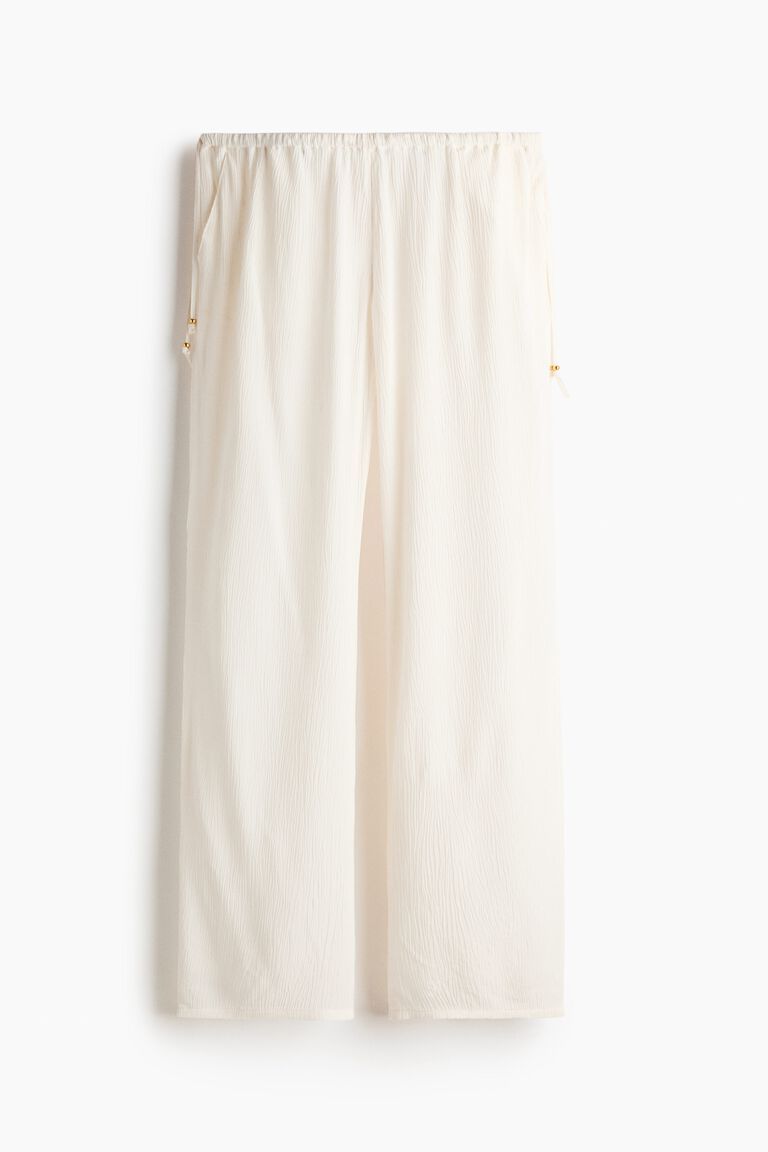 Viscose drawstring trousers