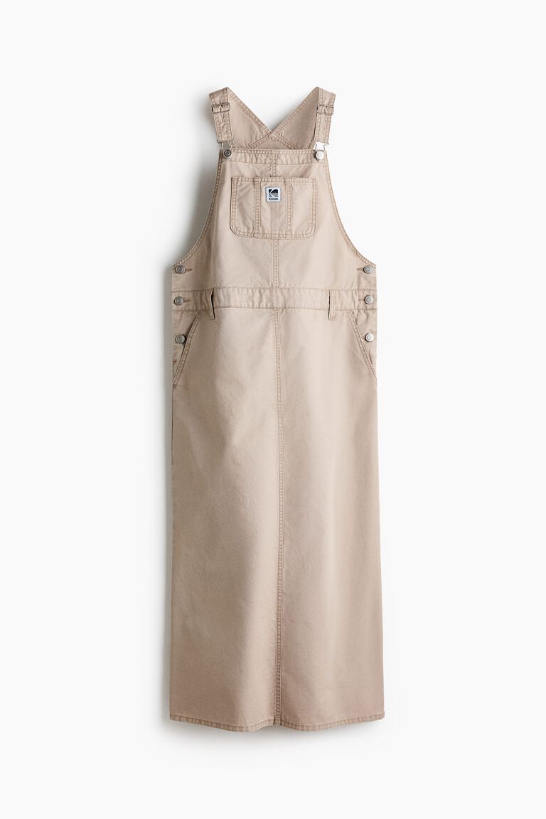 Twill dungaree dress