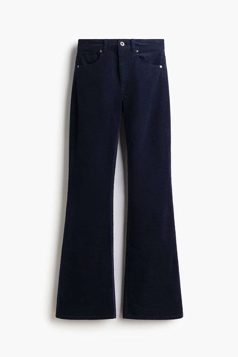 Flared corduroy trousers