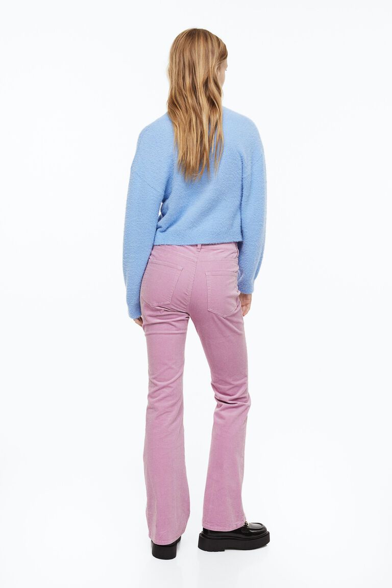 Flared corduroy trousers