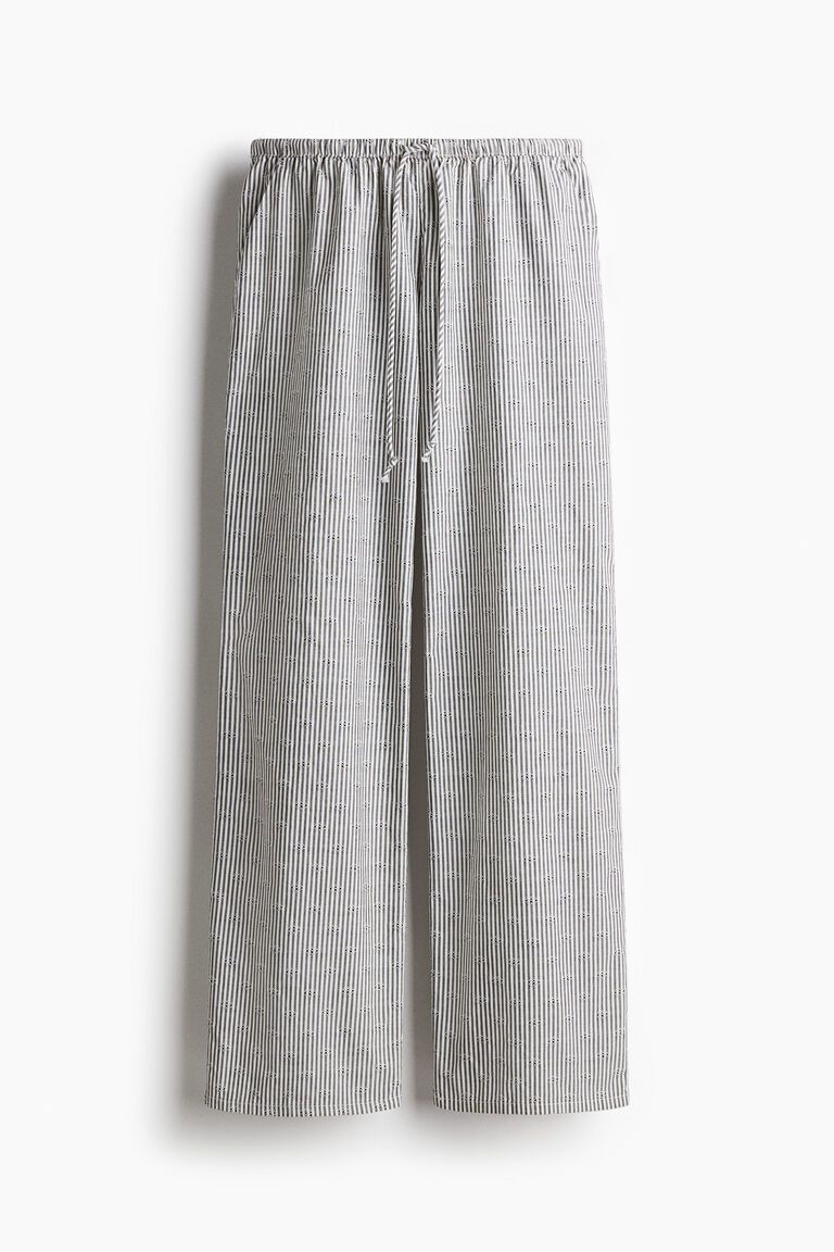 Straight drawstring trousers