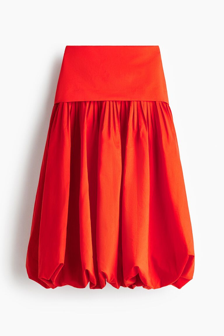 Midi balloon skirt