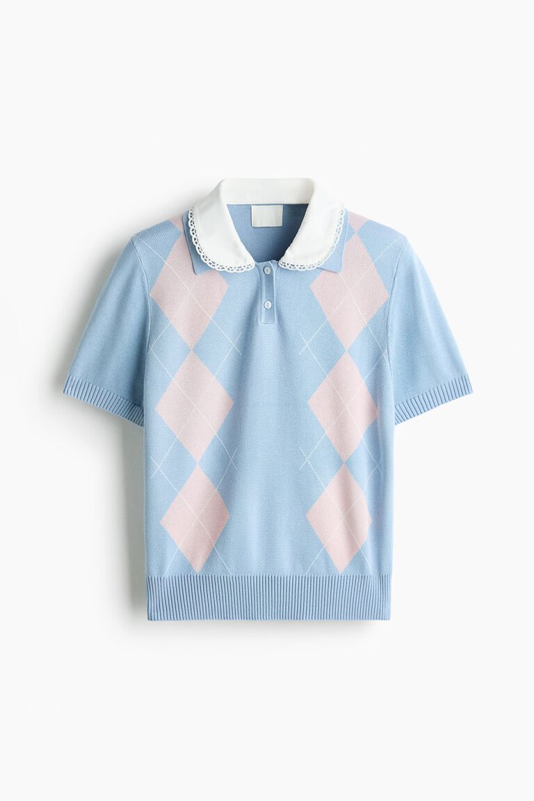 Layered-look polo shirt