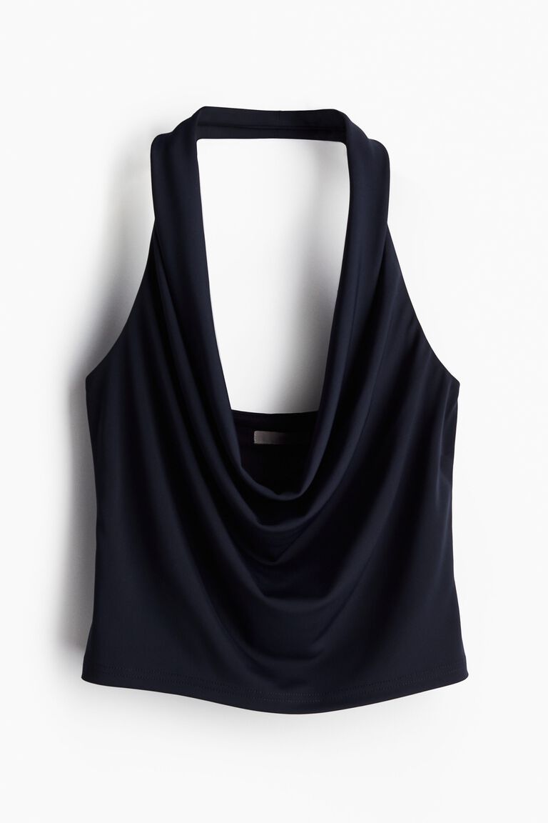 Jersey halterneck top