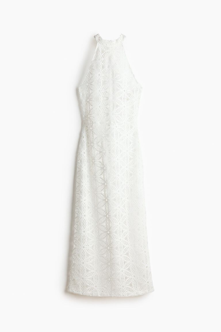 Lace halterneck dress