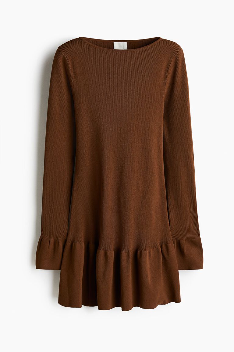 Rib-knit dress