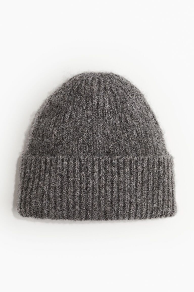 Rib-knit beanie