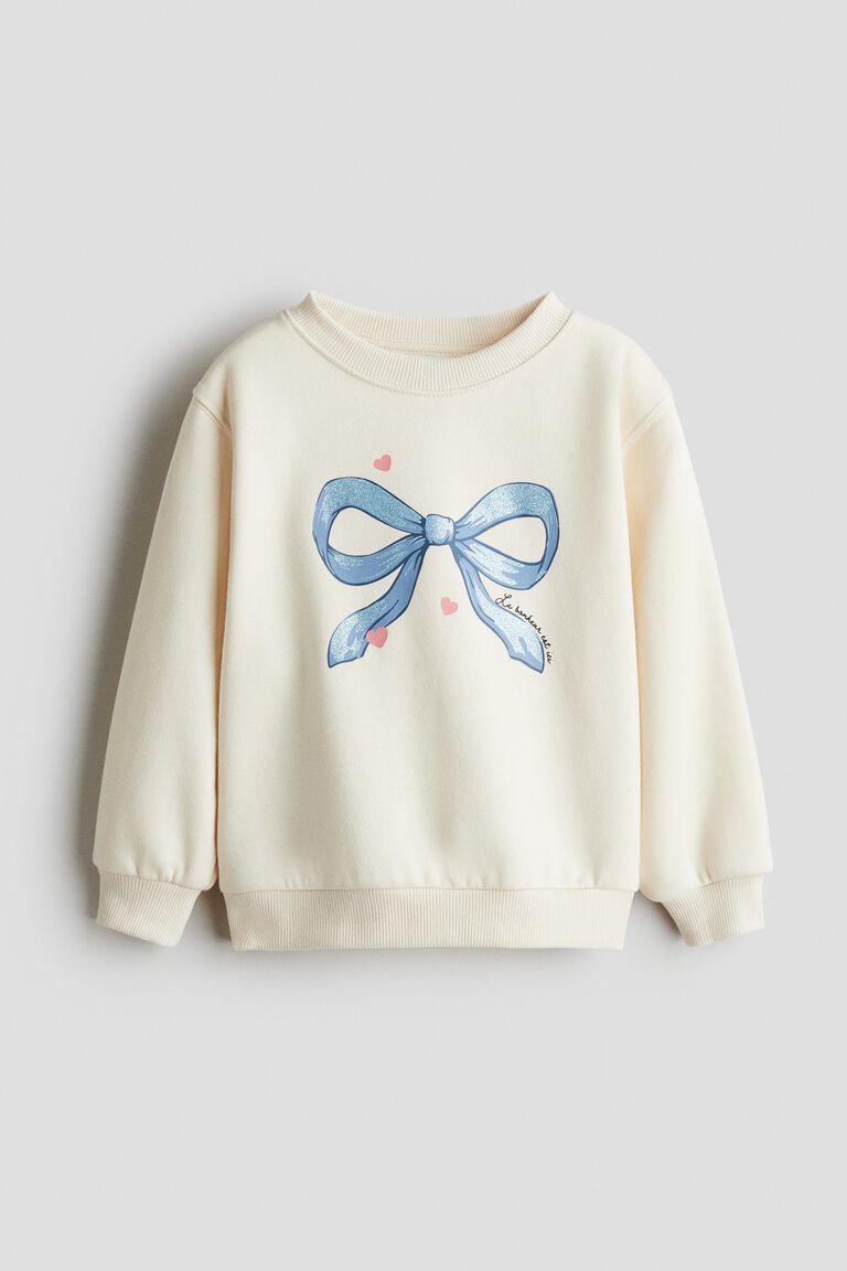 Printed brushed-inside sweatshirt