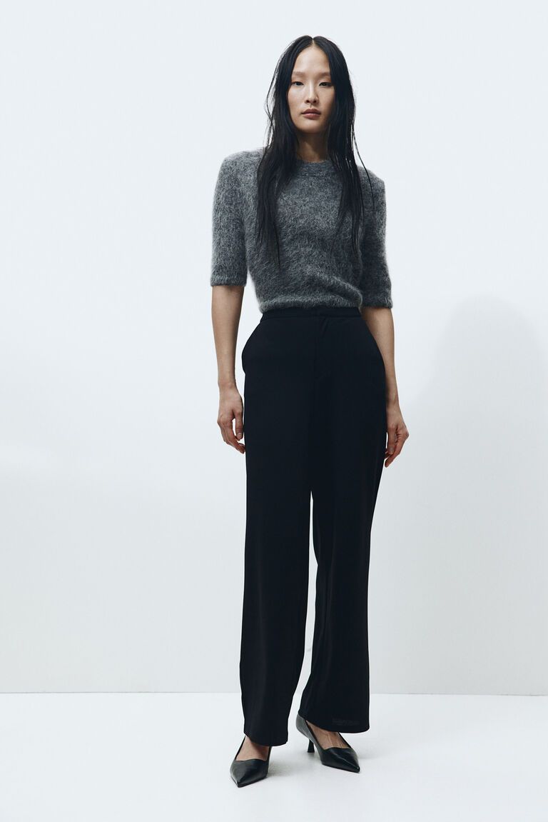 Jersey crêpe trousers