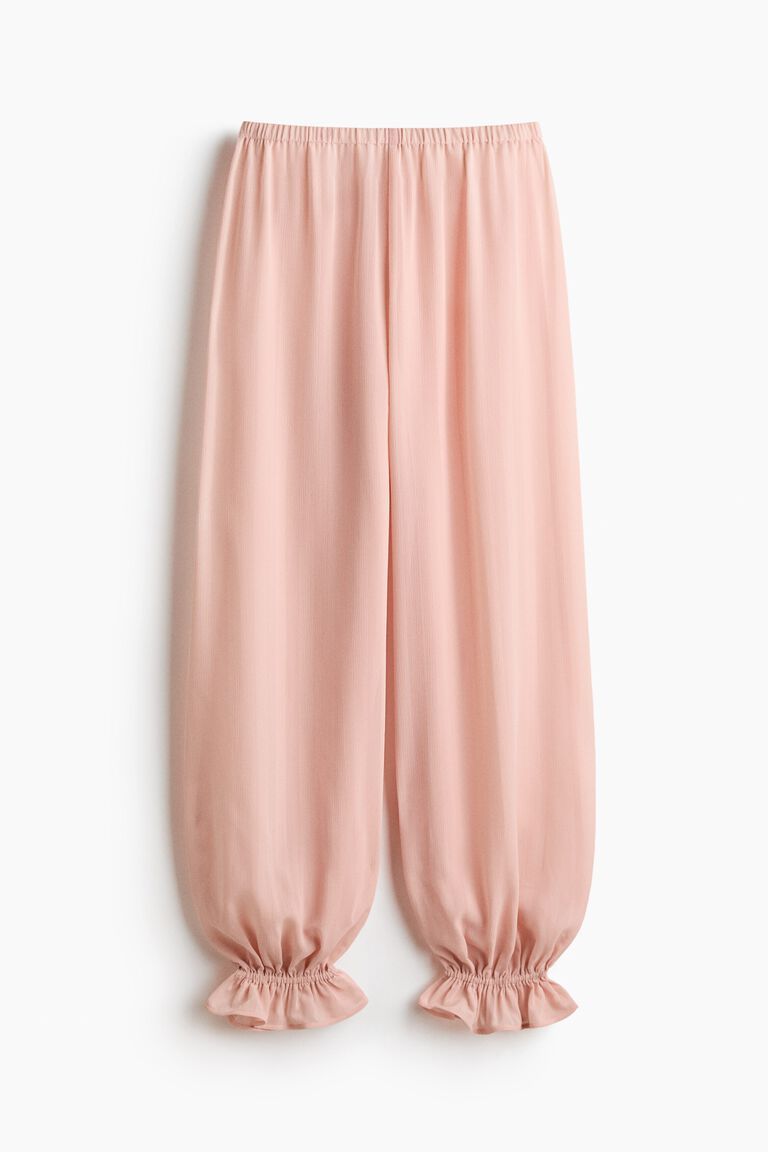 Crinkled balloon trousers