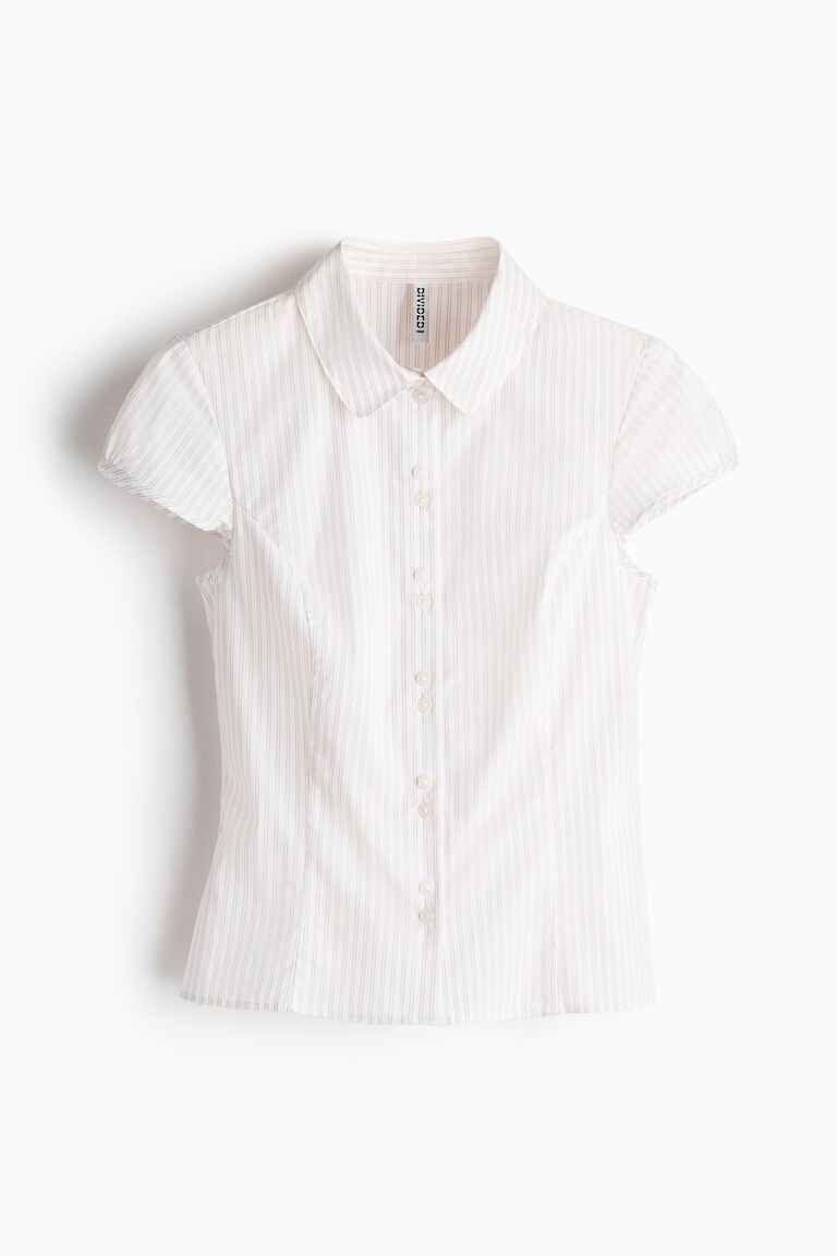 Cap-sleeved shirt
