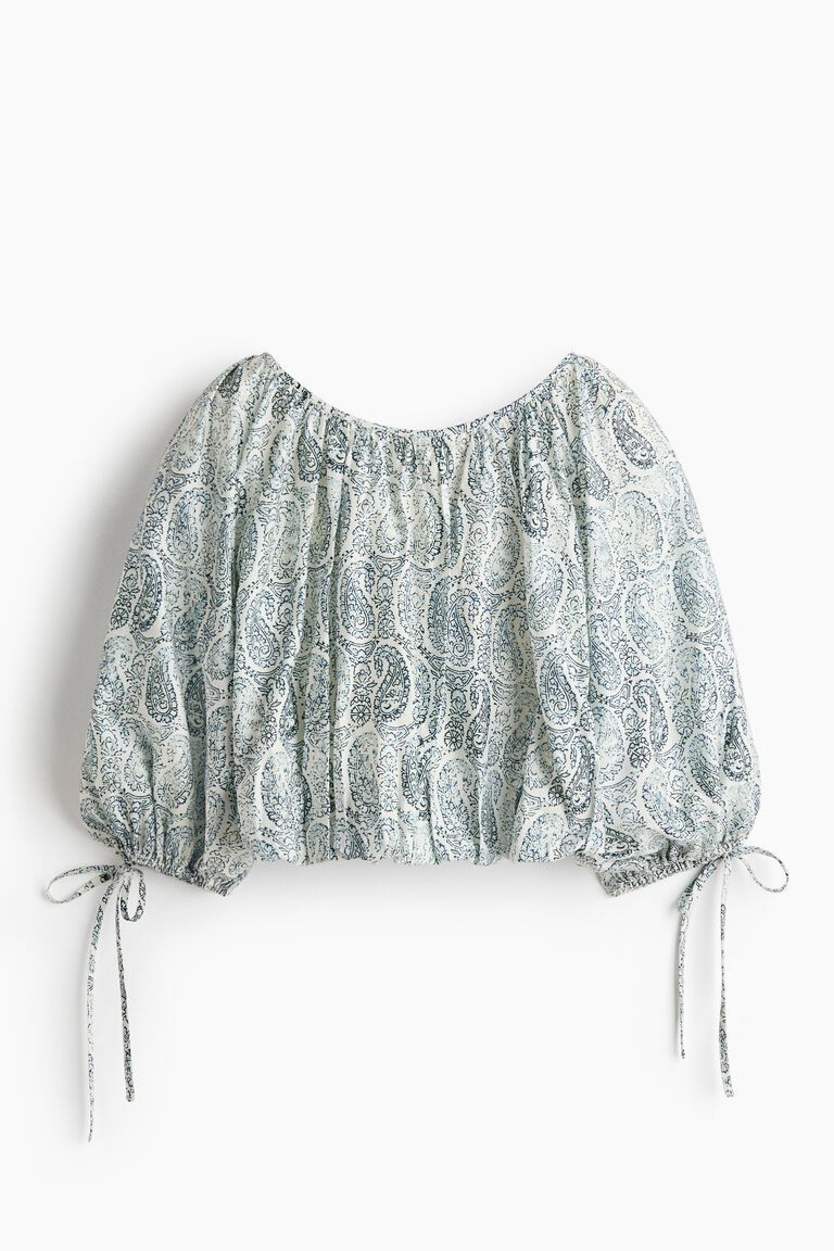 Oversized tie-detail blouse