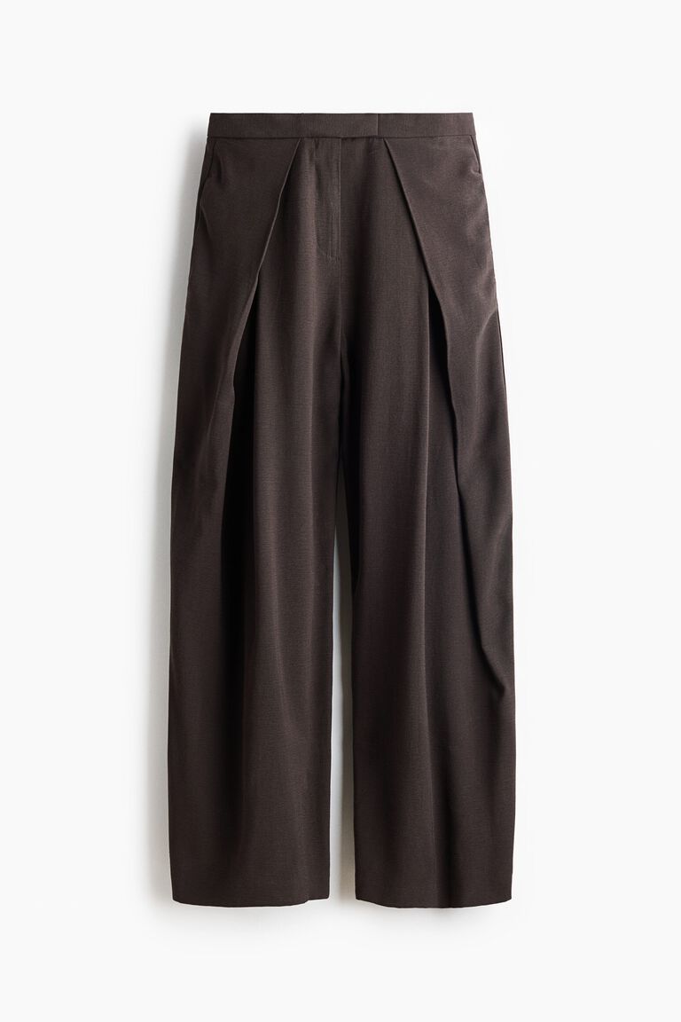 Wrap-detail balloon trousers
