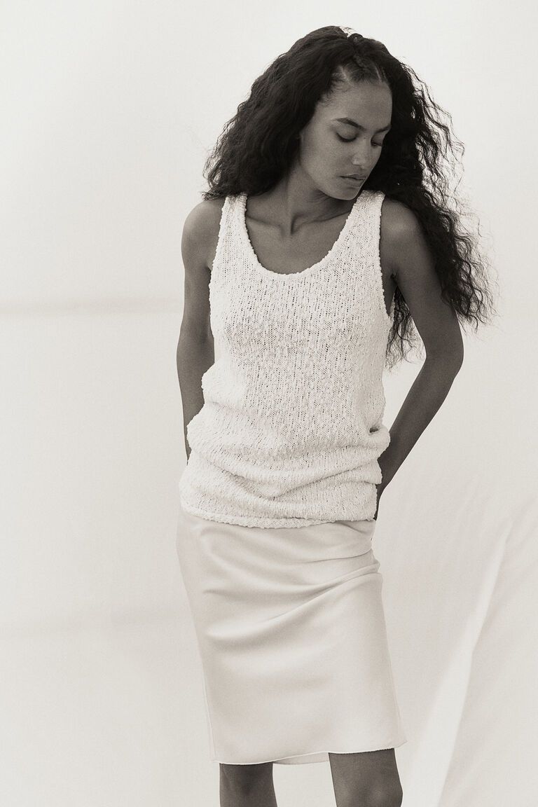 Knee-length skirt