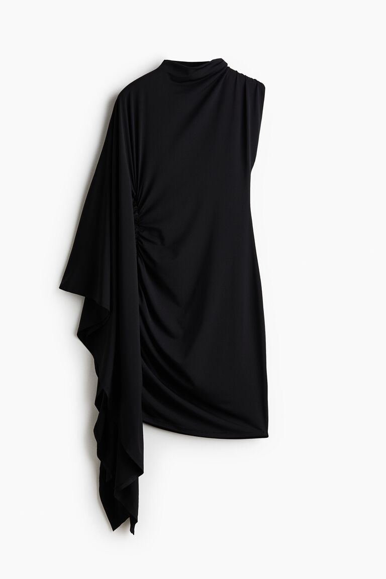 Draped asymmetric dress