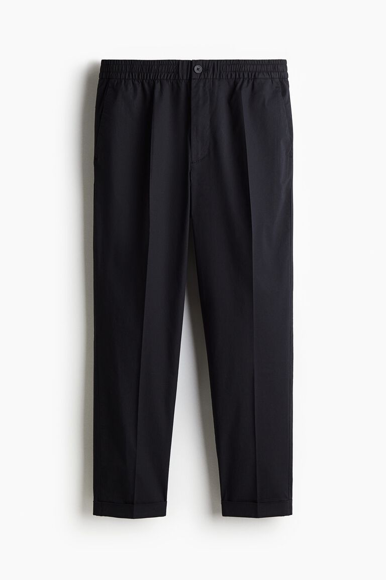 Regular Fit Cropped cotton trousers
