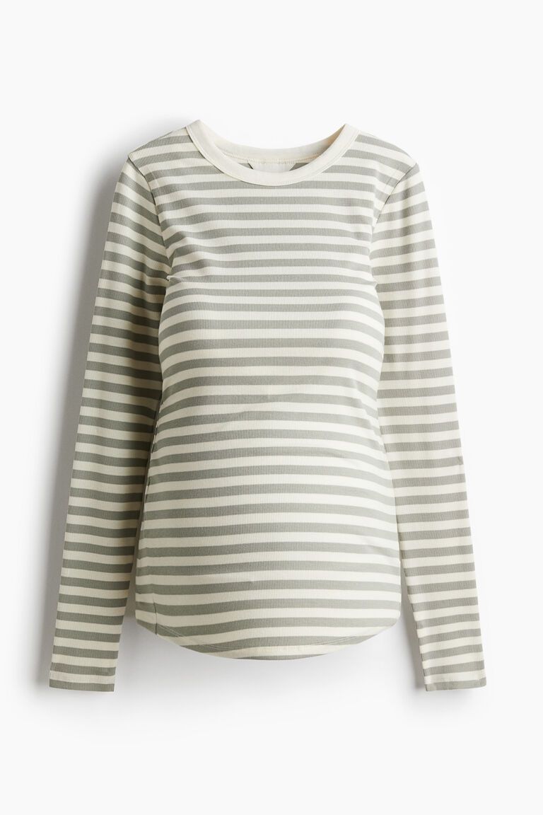 MAMA Ribbed jersey top