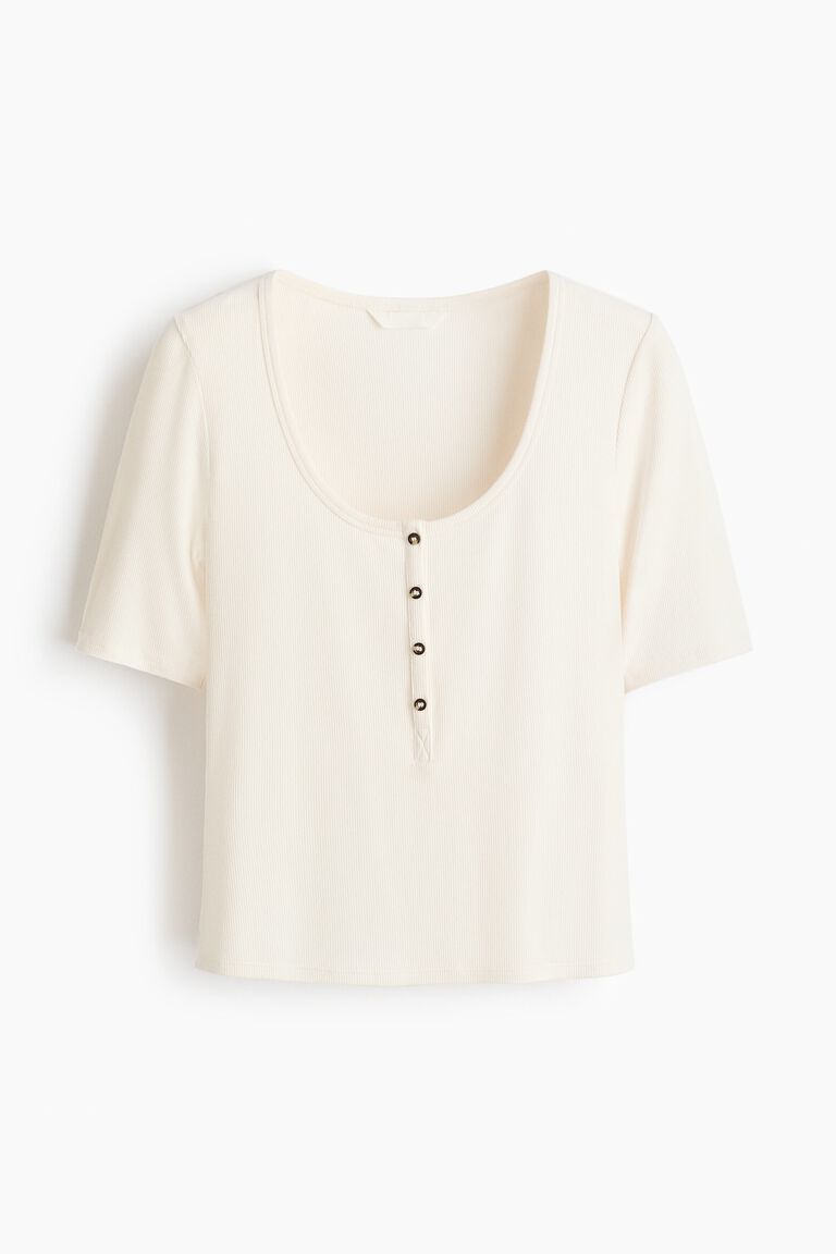 Ribbed viscose top