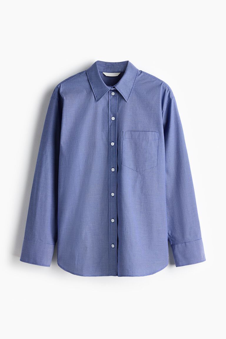 Oversized cotton poplin shirt